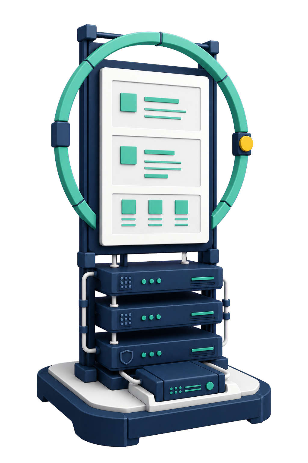 Website and infrastructure inside a continuous monitoring system